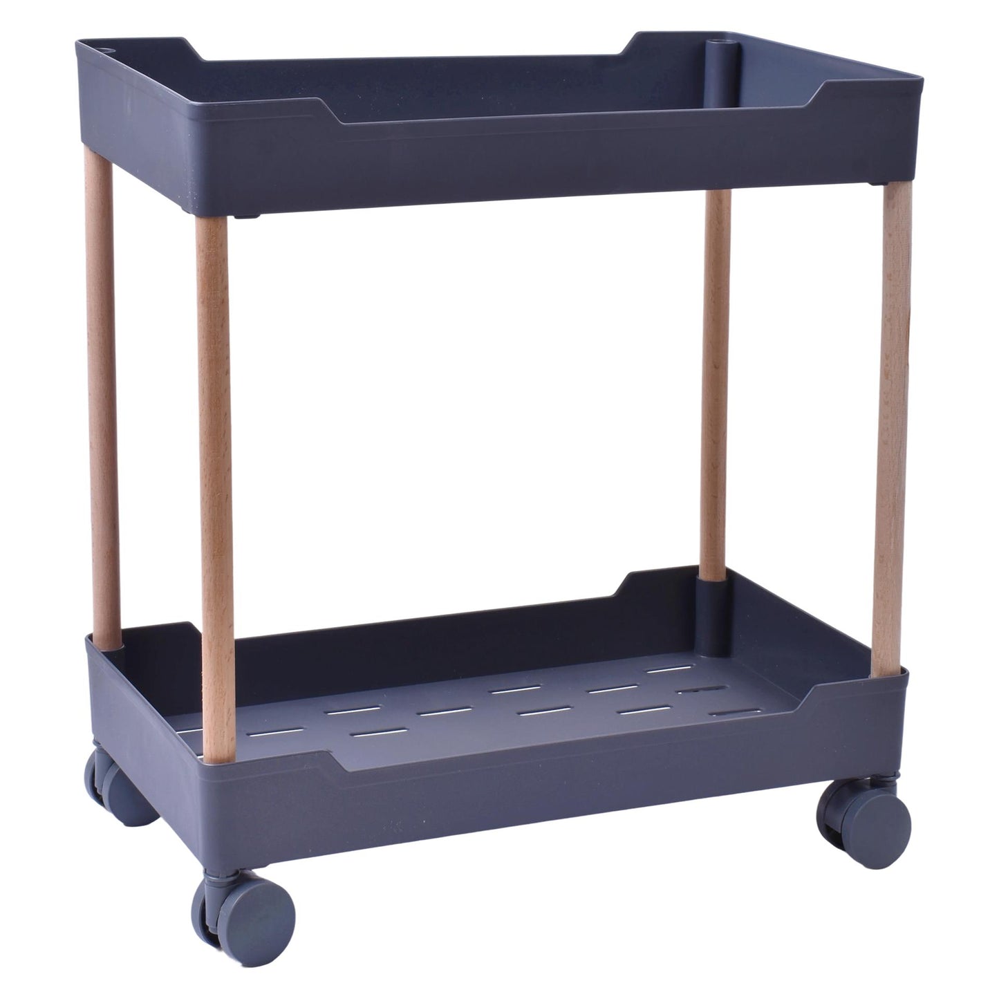 Estante de 2 Prateleiras c/Rodas KIKASA