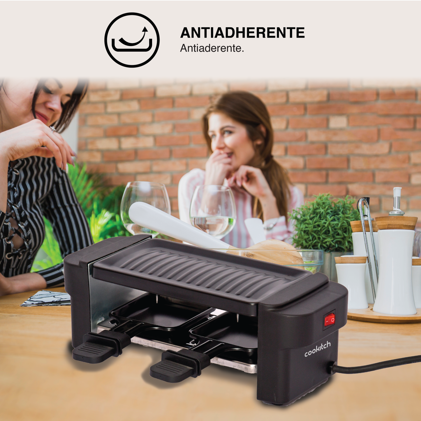 Raclette Retangular 2 Pessoas 400W COOKITCH