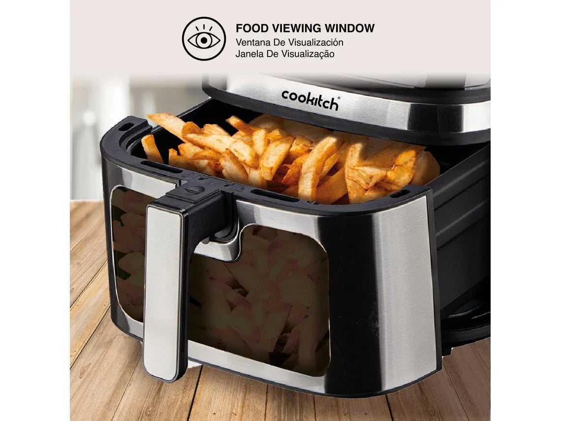 Fritadeira sem Óleo COOKITCH Ecrã Tátil (8L - Preto)