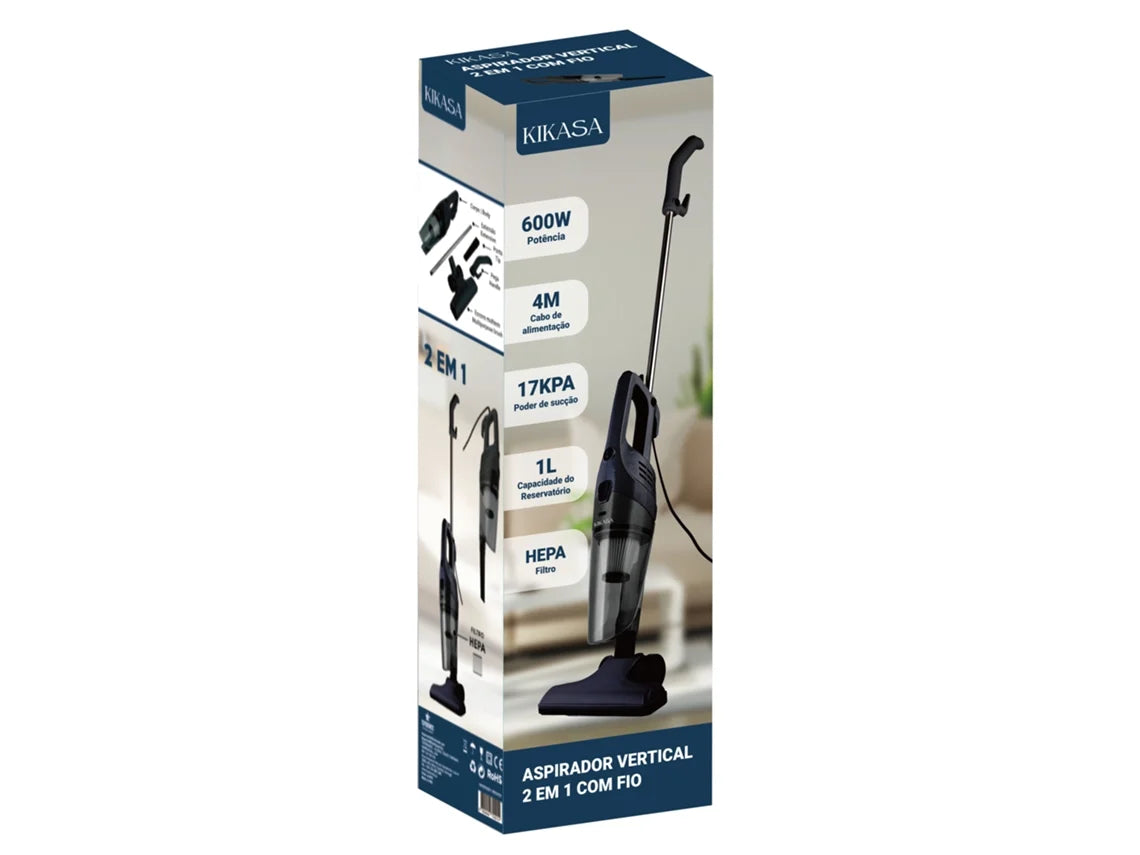 Aspirador Vertical 2 Em 1 C/fio Kikasa