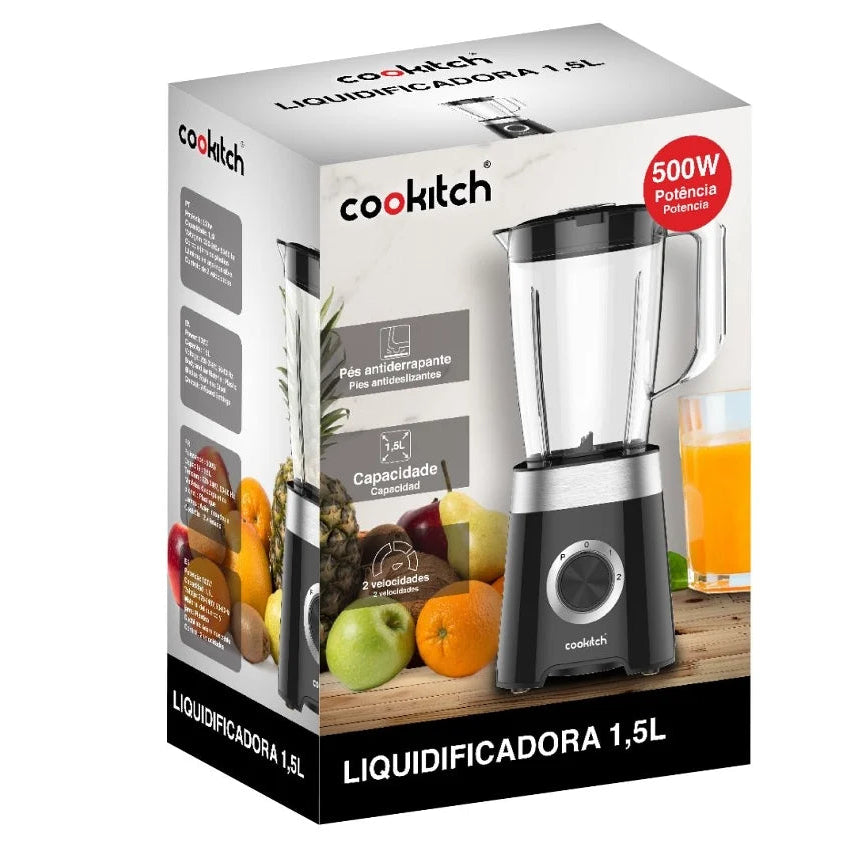 Liquidificadora Cookitch 1,5l | Preto Matte | 500w (Outlet)