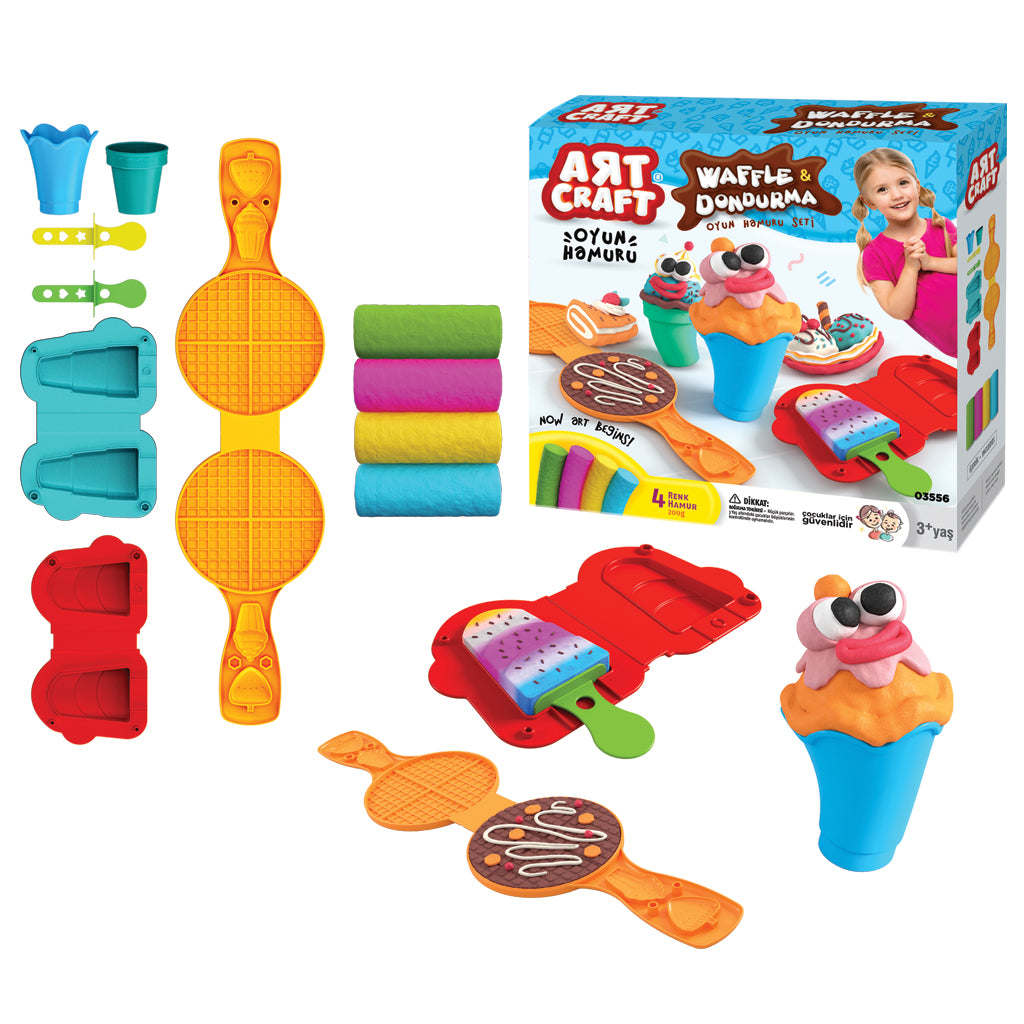 Waffle and Ice-Cream Dough Set ART CRAFT