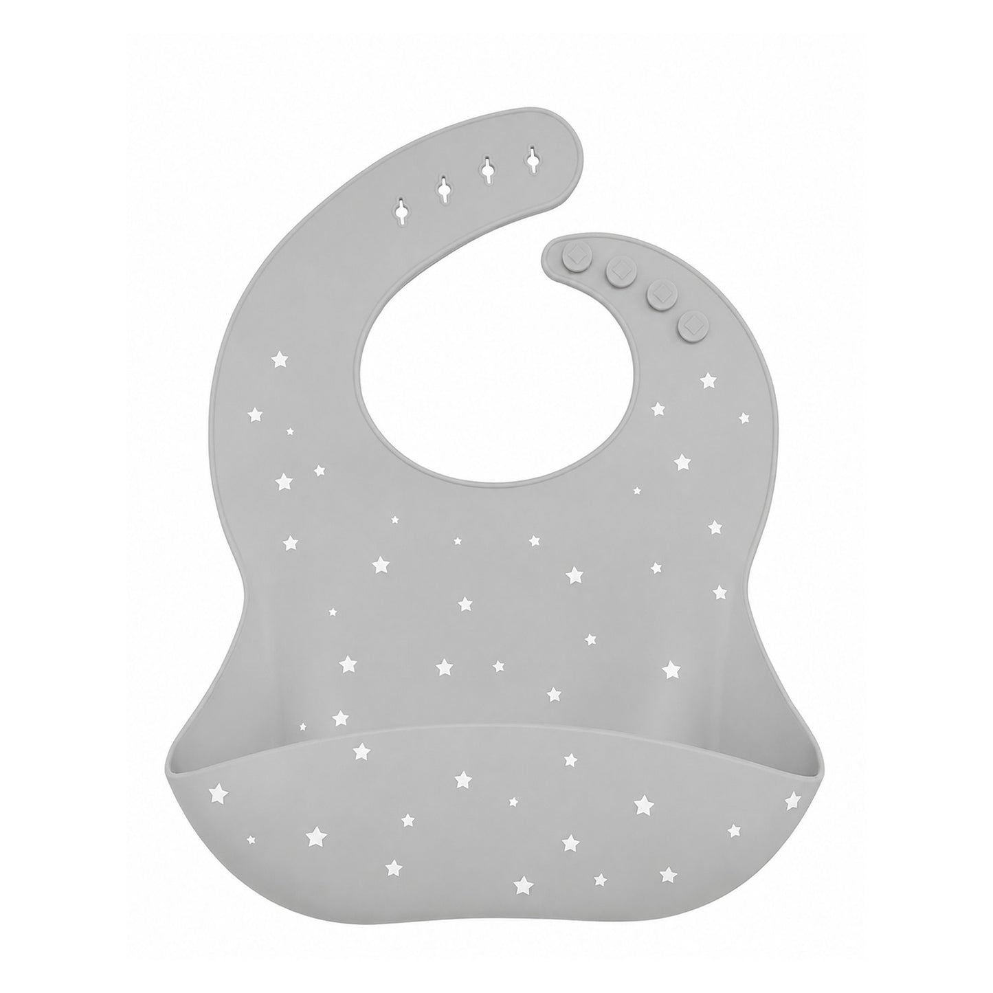 Babete Silicone com Bolsa Cinzento