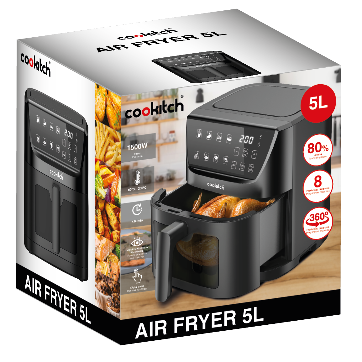 Air Fryer COOKITCH (5L - Preto)
