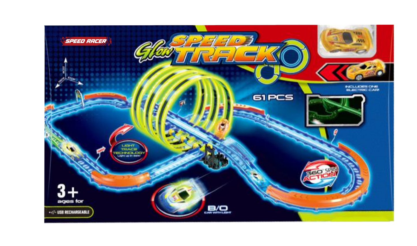 Speedtrack Speedy Night Light w/1 Car USB SPEEDRACER