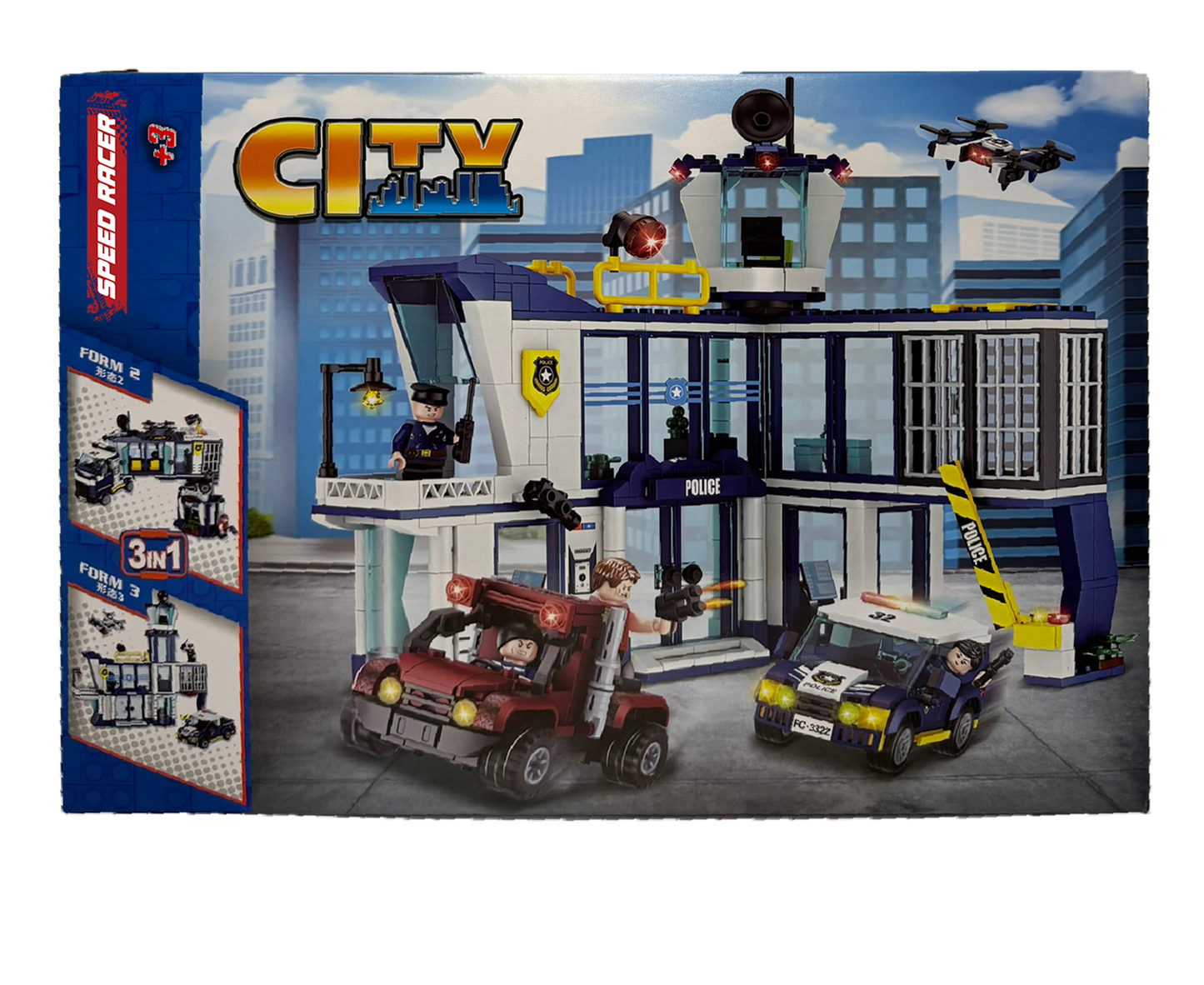 Blocos Construção Esquadra Polícia 699PCS KIDZUP
