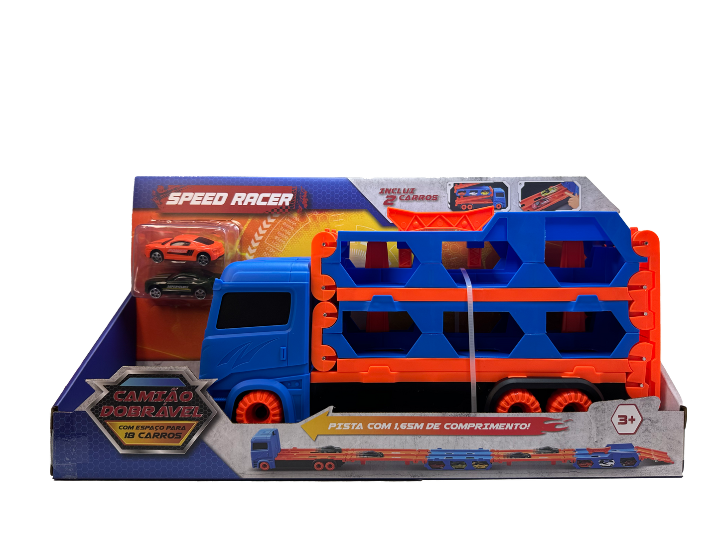 Camião Dobrável 165cm c/2 Carros SPEEDRACER