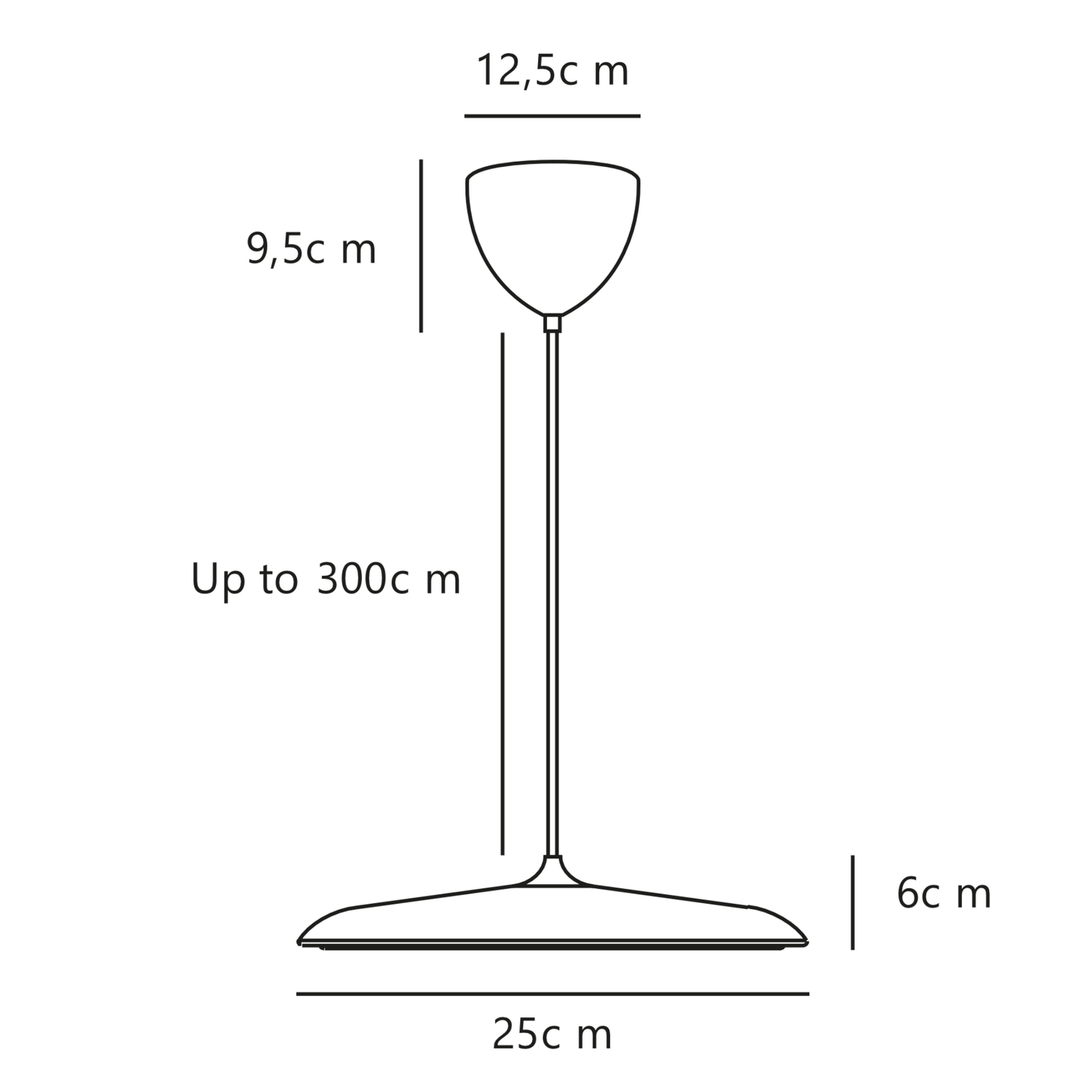 Artist 25 Pendant Preto Matte