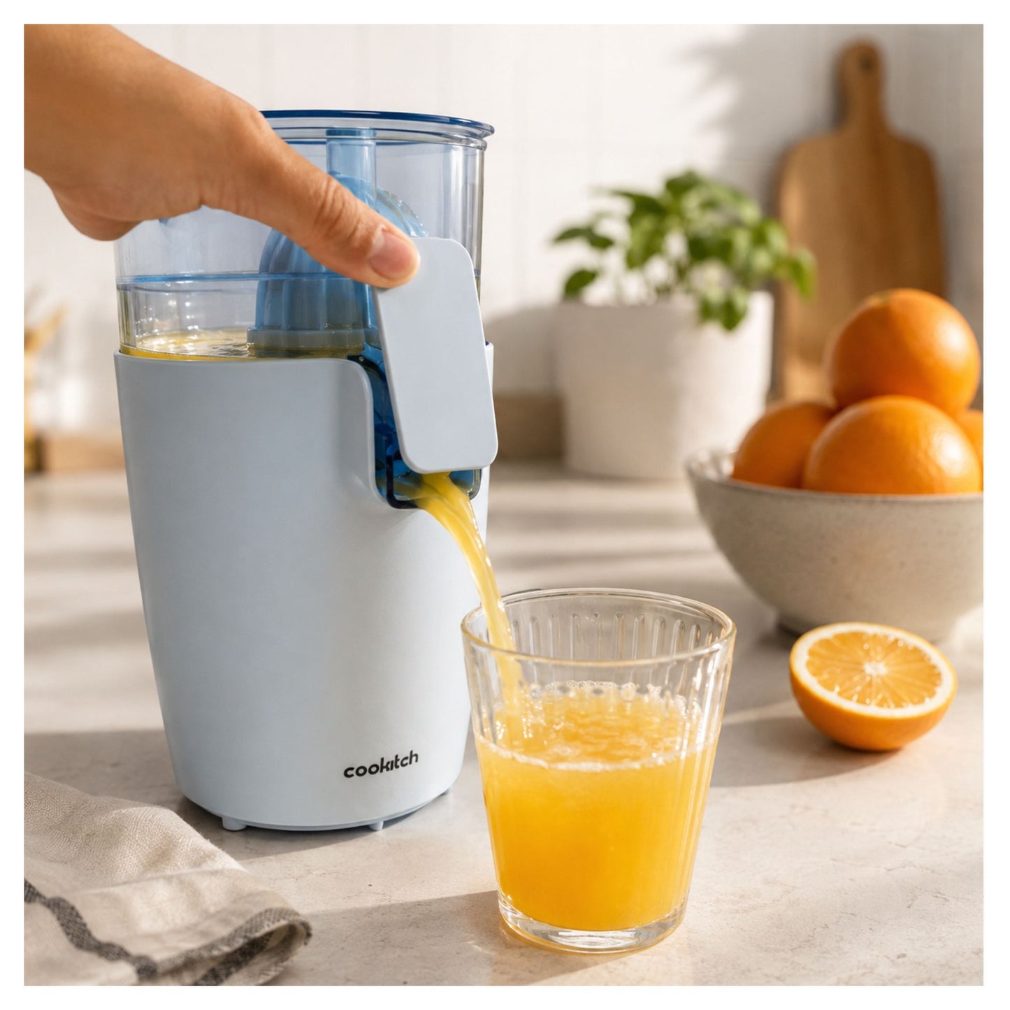 Espremedor Elétrico Automático Matte Sky Blue 350 W Cookitch
