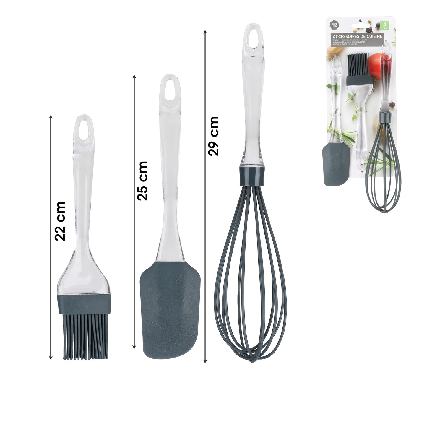 Conjunto Varinha, Espátula e Pincel (Material: Silicone)