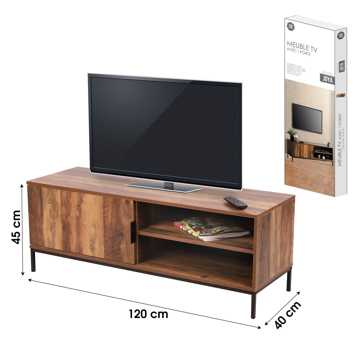 Móvel para TV com 1 Porta (120x40x45 cm)