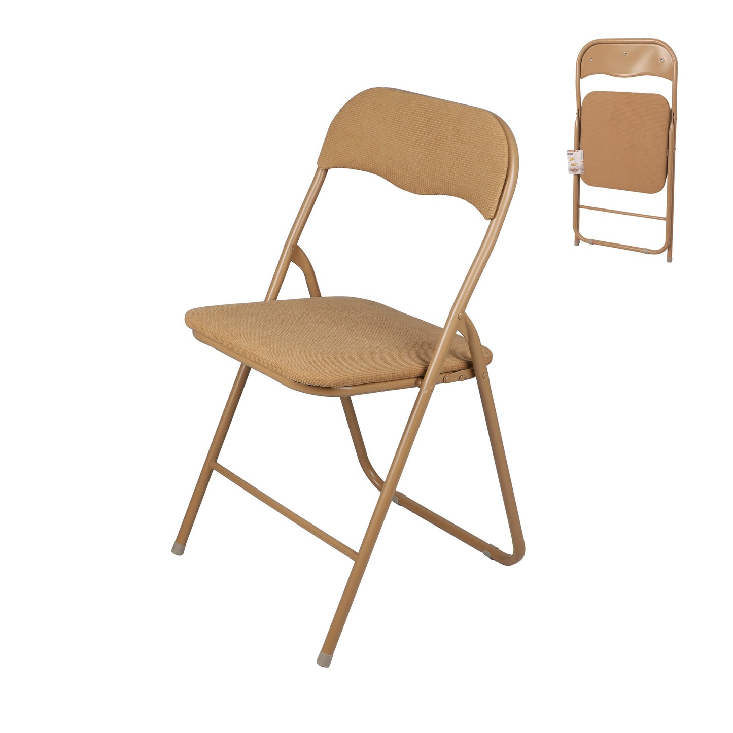 Cadeira Dobrável Tecido Waffle Camel (45x44x80 cm)
