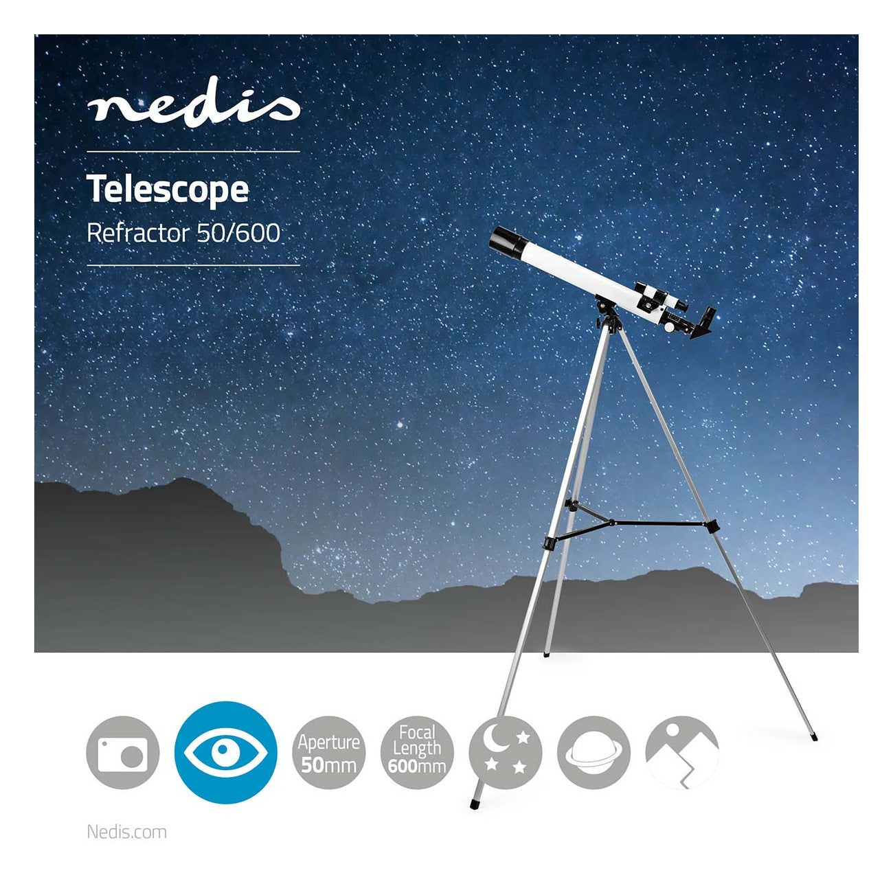 Telescópio com Tripé (Branco & Preto)