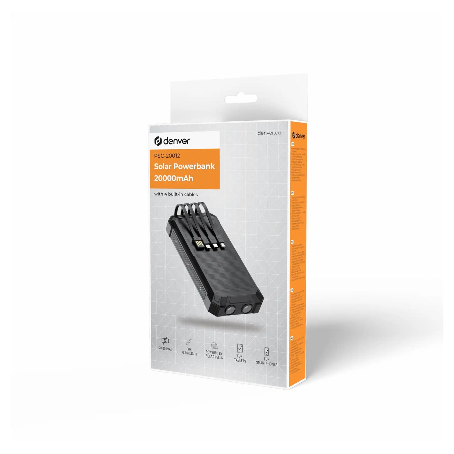 Powerbank Solar 20.000 mAh (Multi Carregamento)