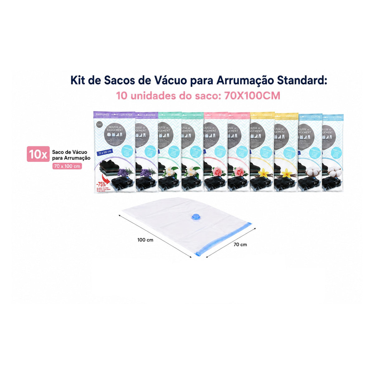 Kit de Sacos de Vácuo para Arrumação Standard
