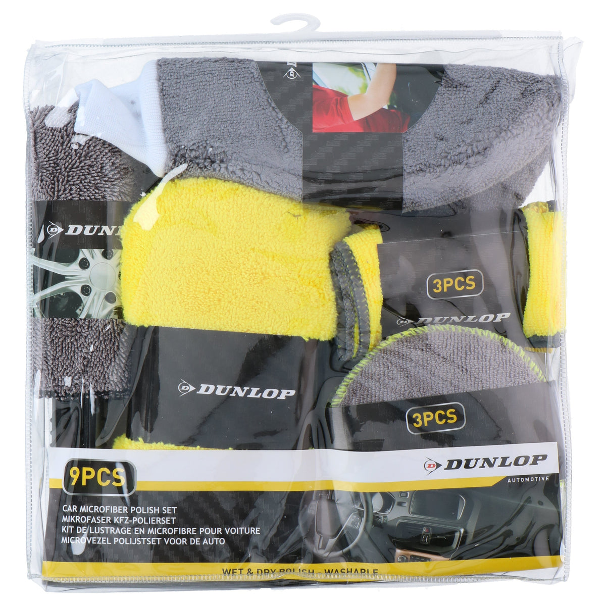 Kit Limpeza Automóvel 9 Peças Dunlop