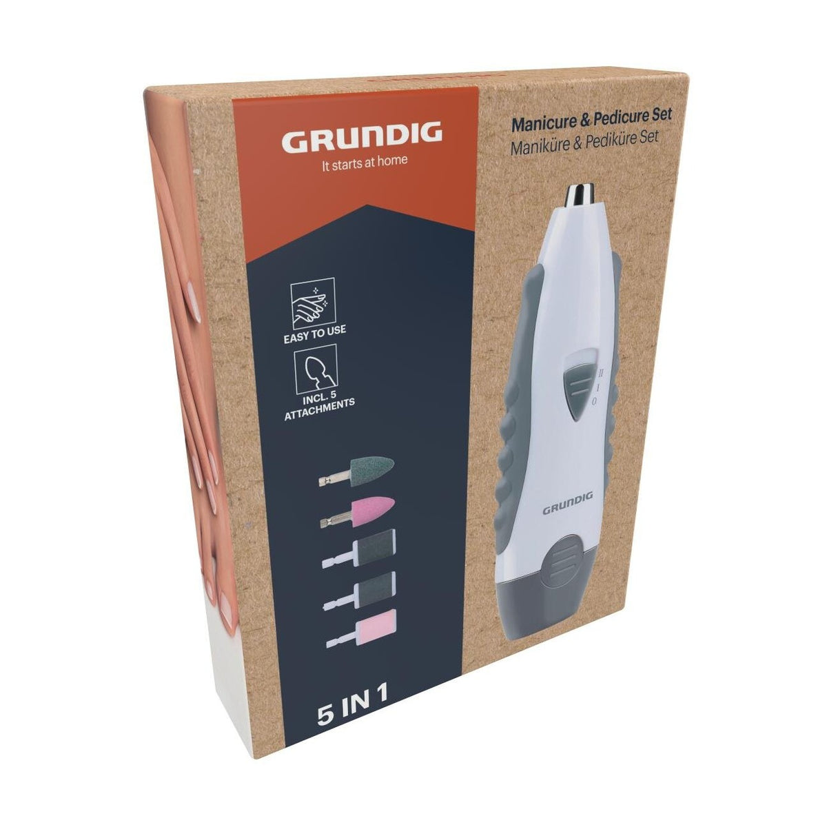 Conjunto Manicure e Pedicure 5 em 1 Grundig