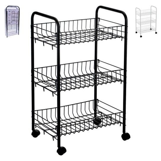 Carrinho de 3 Pisos c/Rodas KIKASA