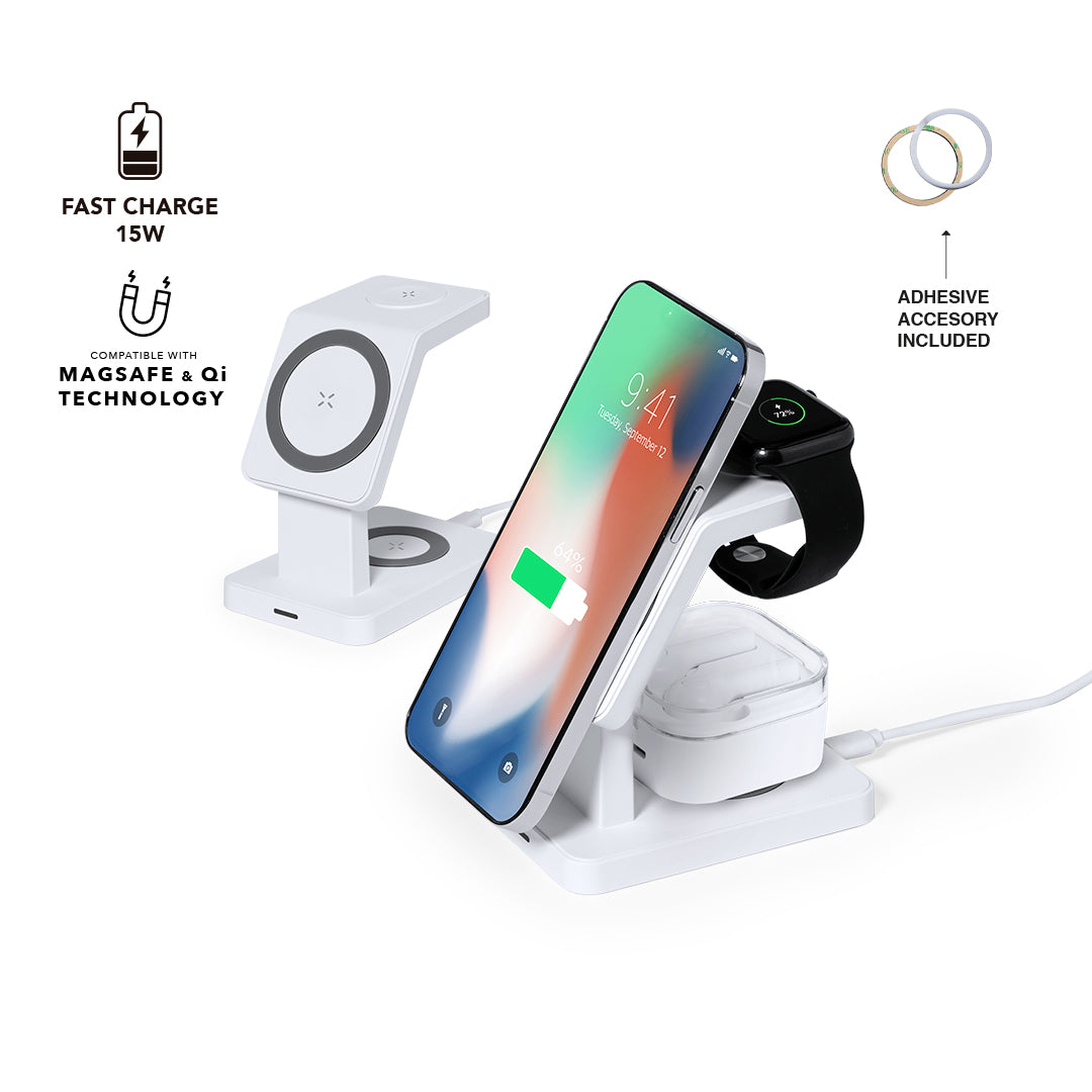 Carregador 3in1 Magsafe 15W Fast Charging PLAY&PARTY