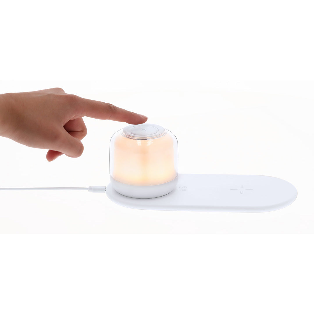 Lâmpada Multifuncional com Carregamento Sem Fios – 12 LEDs