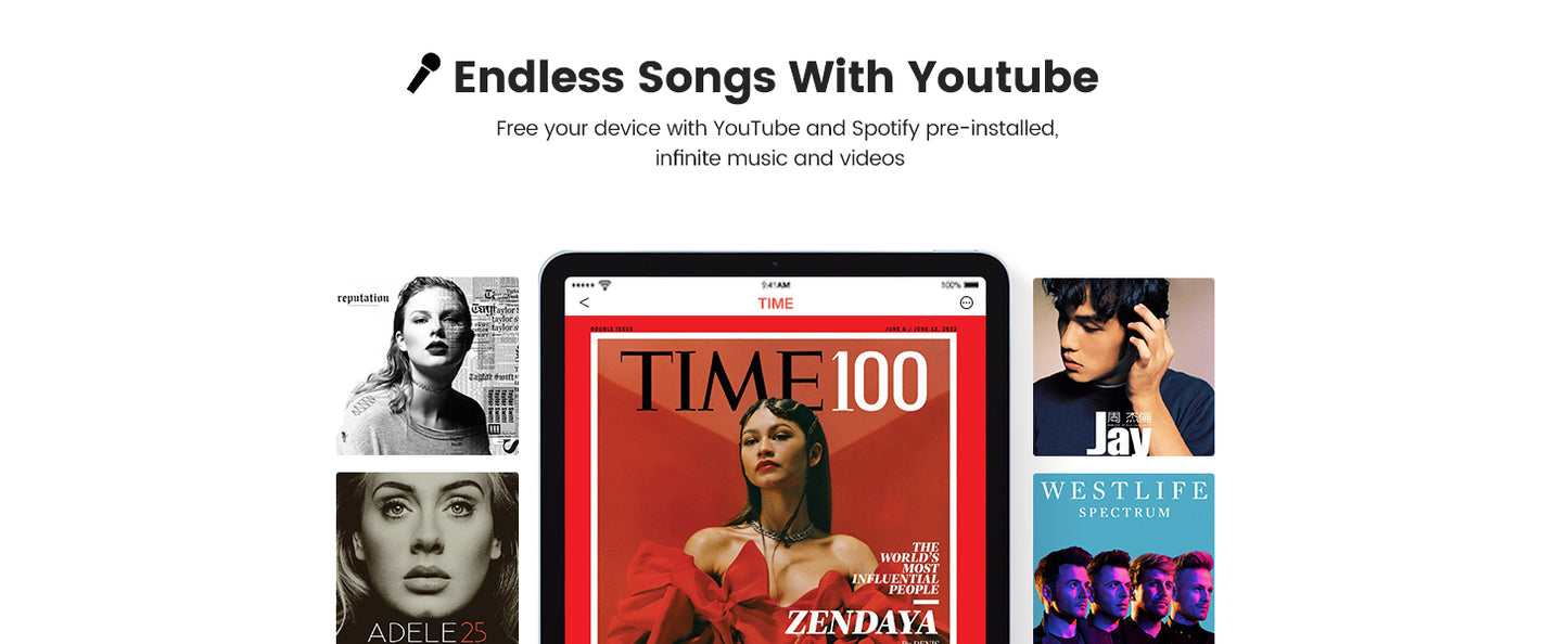 Sistema De Som Karaoke Portátil Break X2 Com Ecrã Tátil 10,1" 180º + 2 Microfones Sem Fios – Android