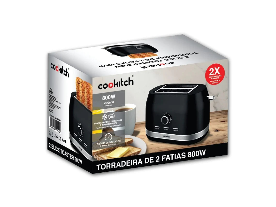 Torradeira Cookitch | Preto Fosco | 800w