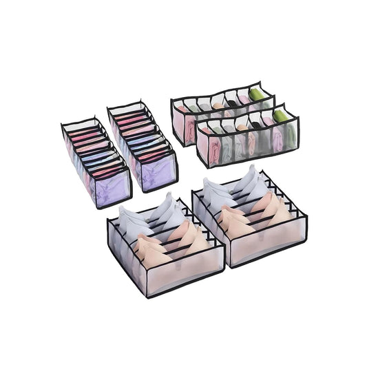 Organizador de Roupa Interior com 6 Compartimentos (32x32x12 cm)