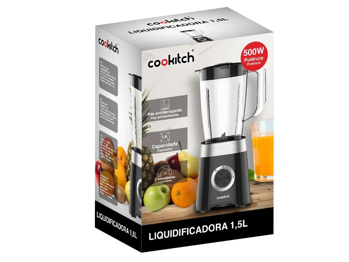 Liquidificadora Cookitch 1,5l | Preto Fosco | 500w
