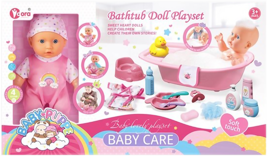 Conj. Banho + Boneca de c/Som (9 Polegadas) NEQUITO