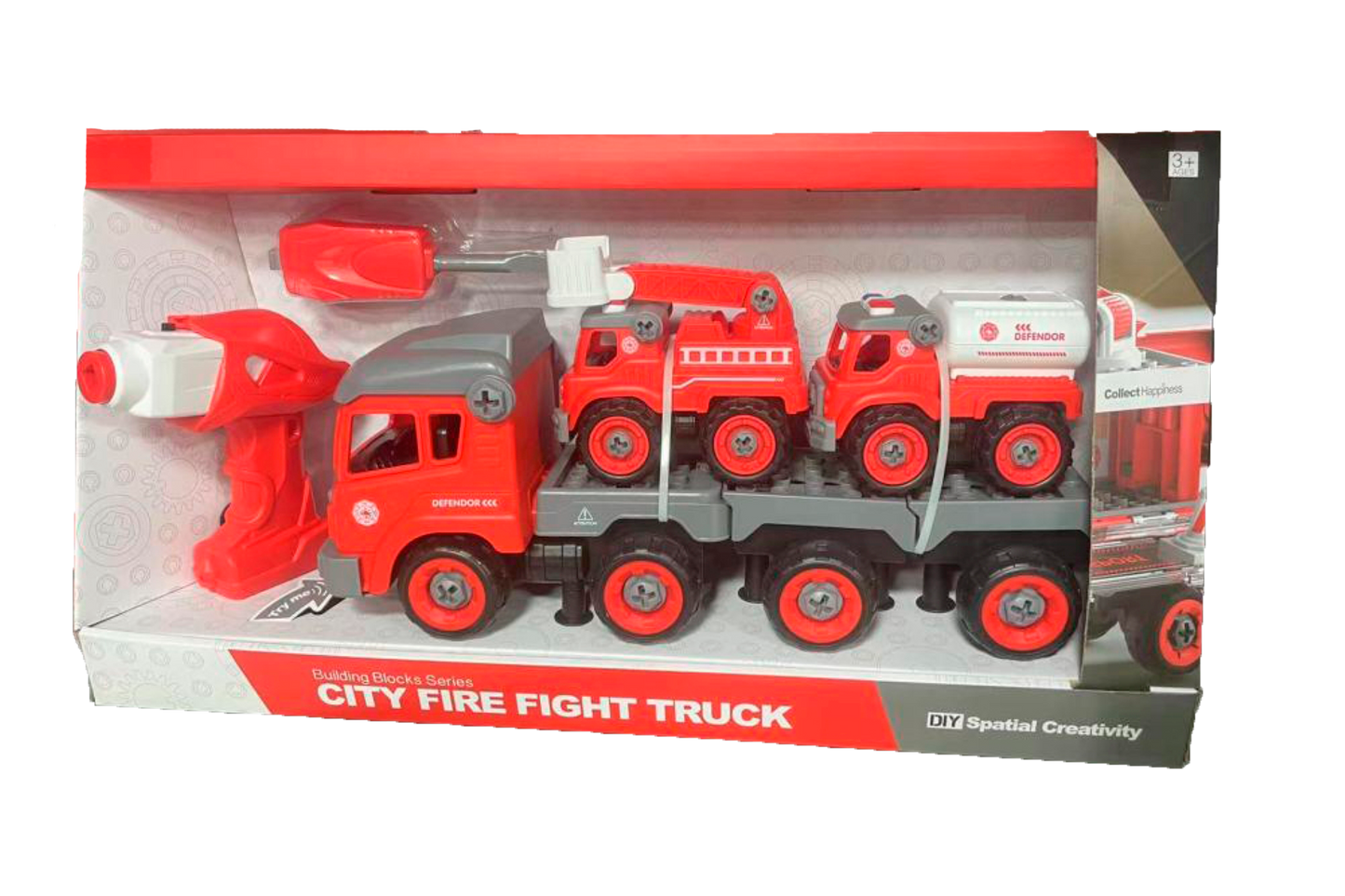 Camião Bombeiros DIY Elétrico 35cm KIDZUP