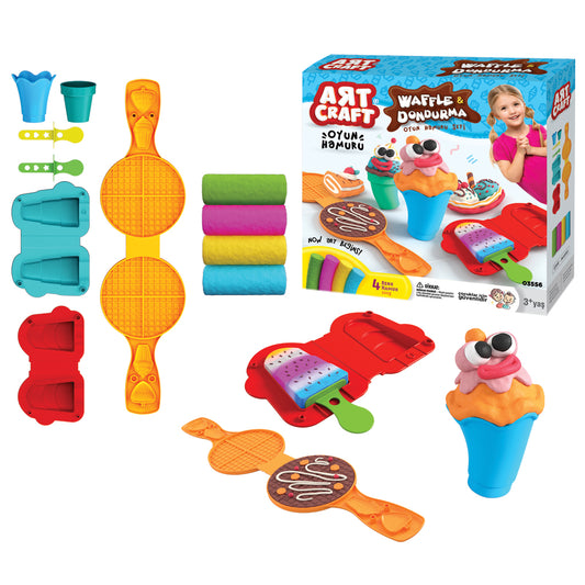 Waffle and Ice-Cream Dough Set ART CRAFT