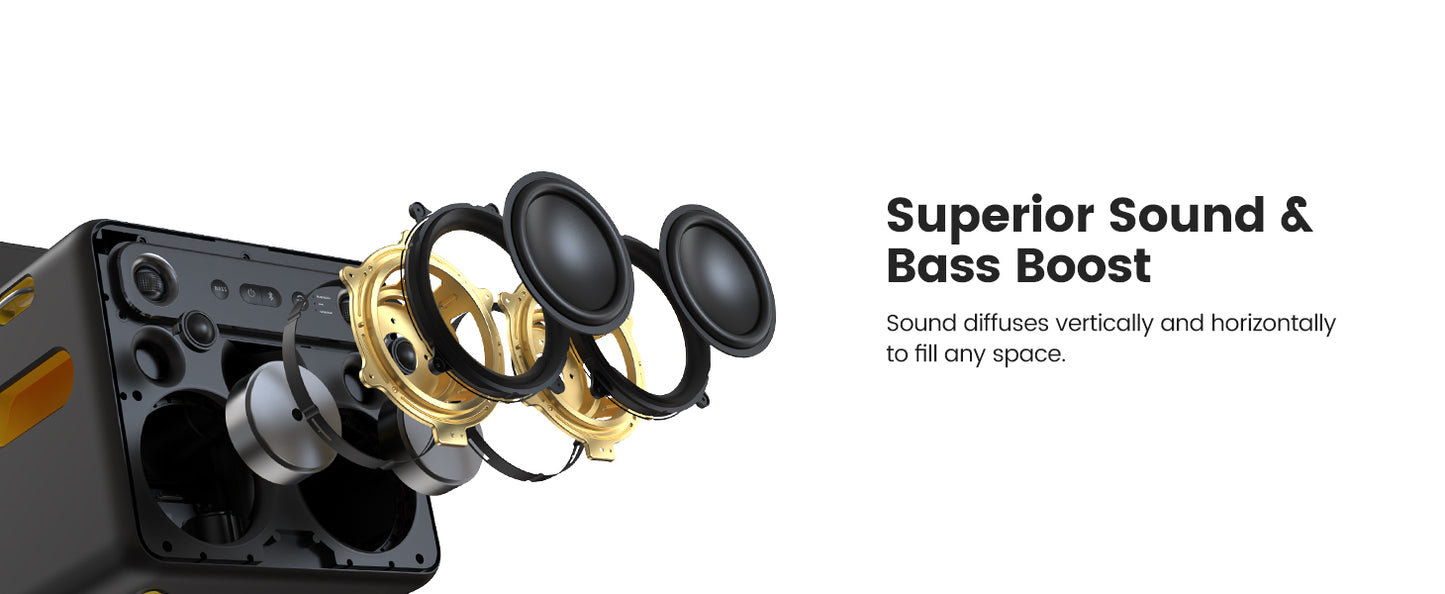 Sistema De Som Karaoke Portátil Break X2 Com Ecrã Tátil 10,1" 180º + 2 Microfones Sem Fios – Android