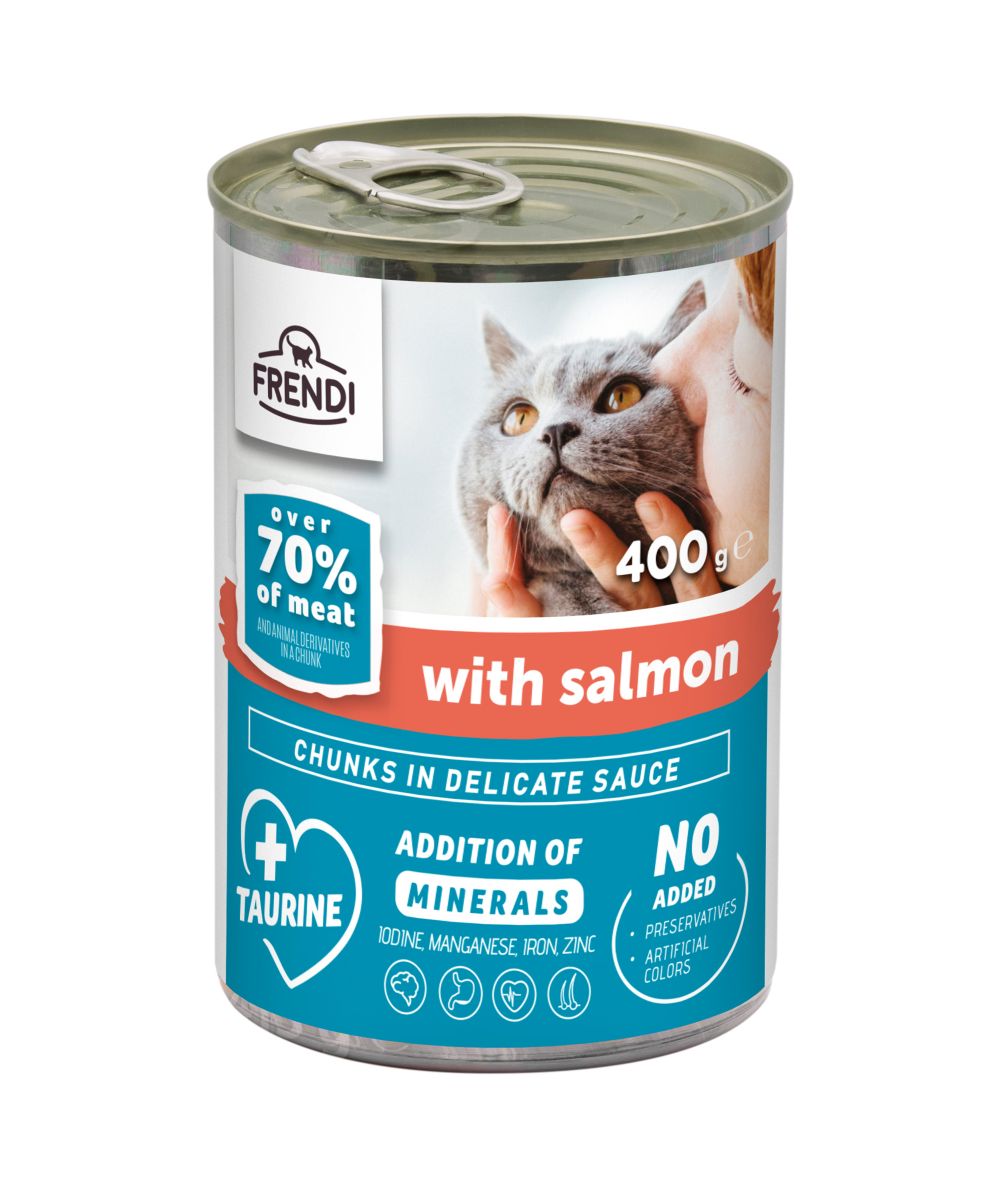Comida Húmida lata para gato Adulto 400 g (salmão) - FRENDI