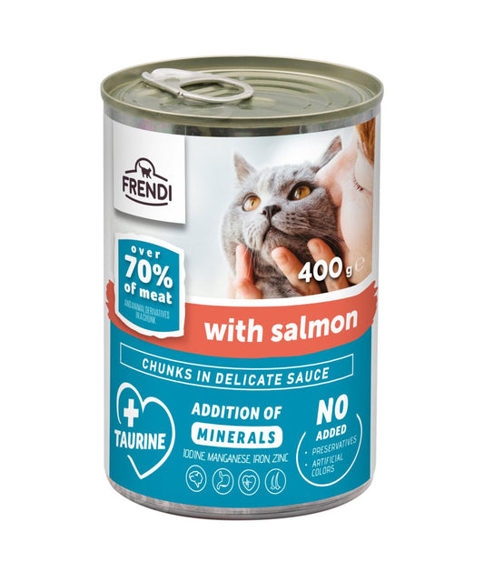 Comida Húmida lata para gato Adulto 400 g (salmão) - FRENDI