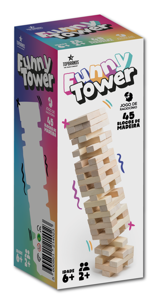 Jogos de Madeira - Jogo Funny Tower RETRO GAMES