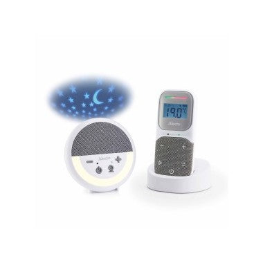 Monitor de Bebé com Ecrã, Projetor de Estrelas e Luz de Presença | Branco