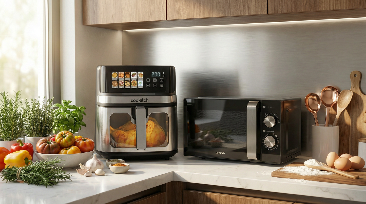 Set Power Cookitch Duo: Micro-ondas 20 L e Airfryer 8 L