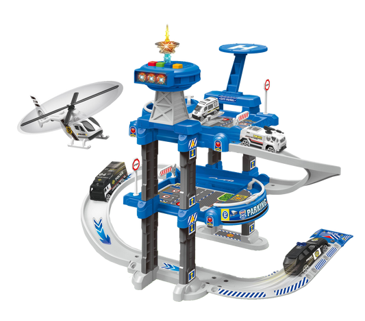 Parque de Estacionamento c/ Luz e Música (Azul) SPEEDRACER