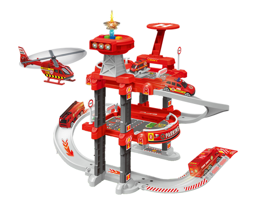 Parque de Estacionamento c/ Luz e Música (Vermelho) SPEEDRACER