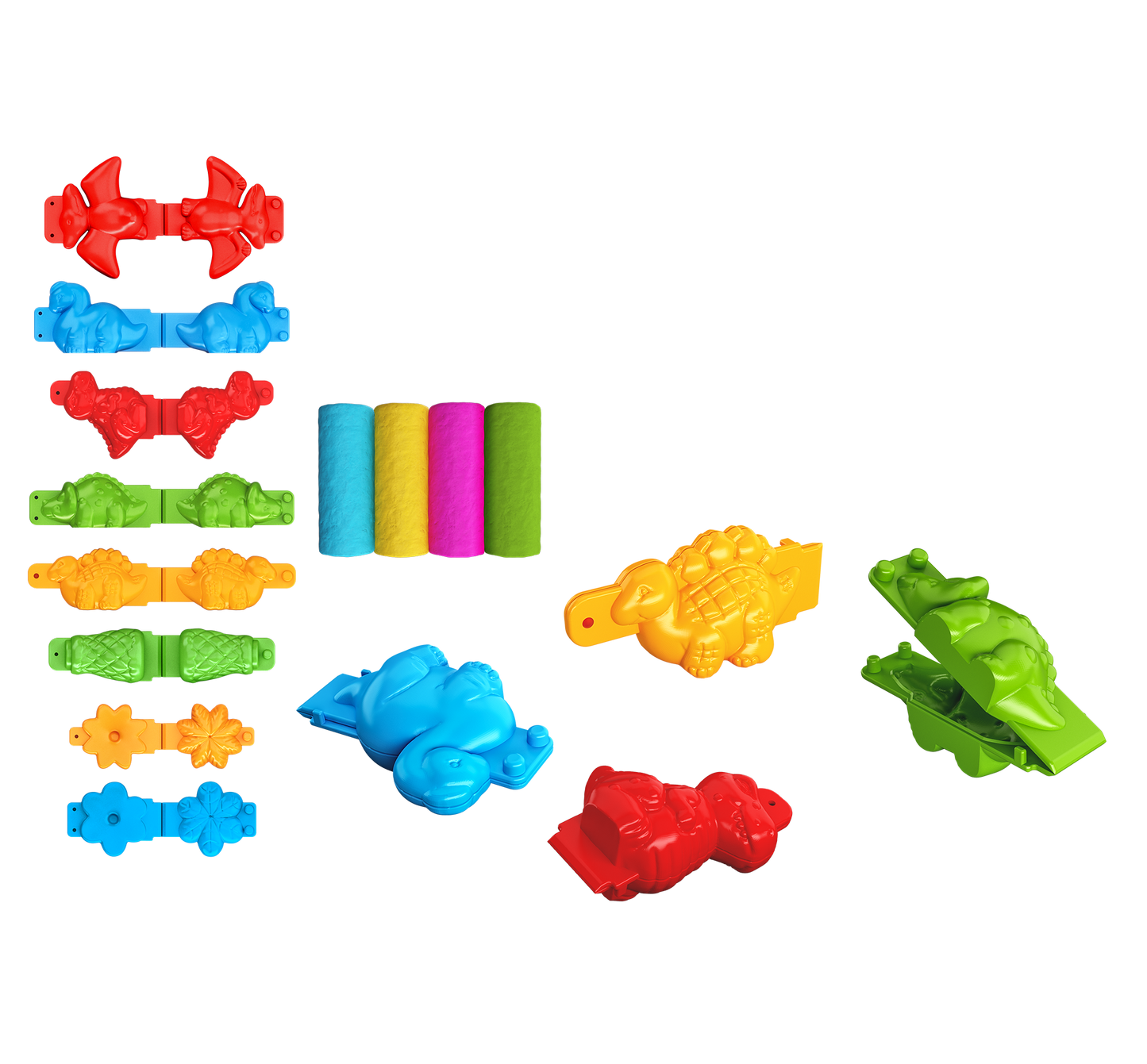 3D Dinosaur Dough Set w/ Moulds ART CRAFT