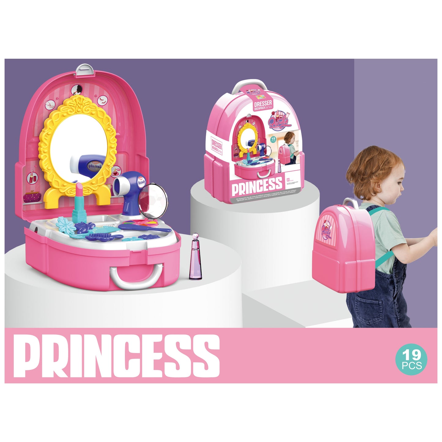 Mochila de Princesa 19 Peças