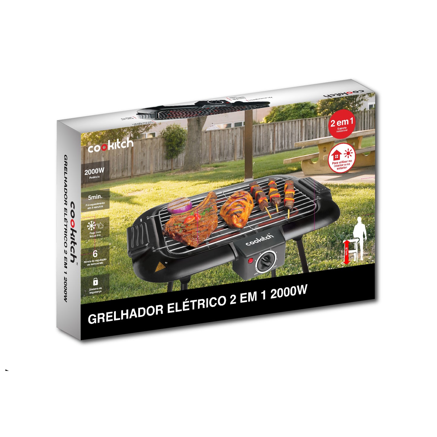 Grelhador Elétrico 2 em 1 2000 W Cookitch