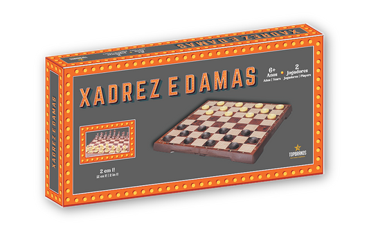 JG 2 em 1 Xadrez e Damas Retro Games