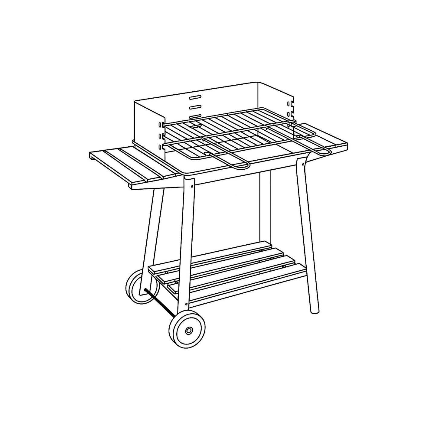 Grelhador 85cm 2 Rodas BBQ LOVERS