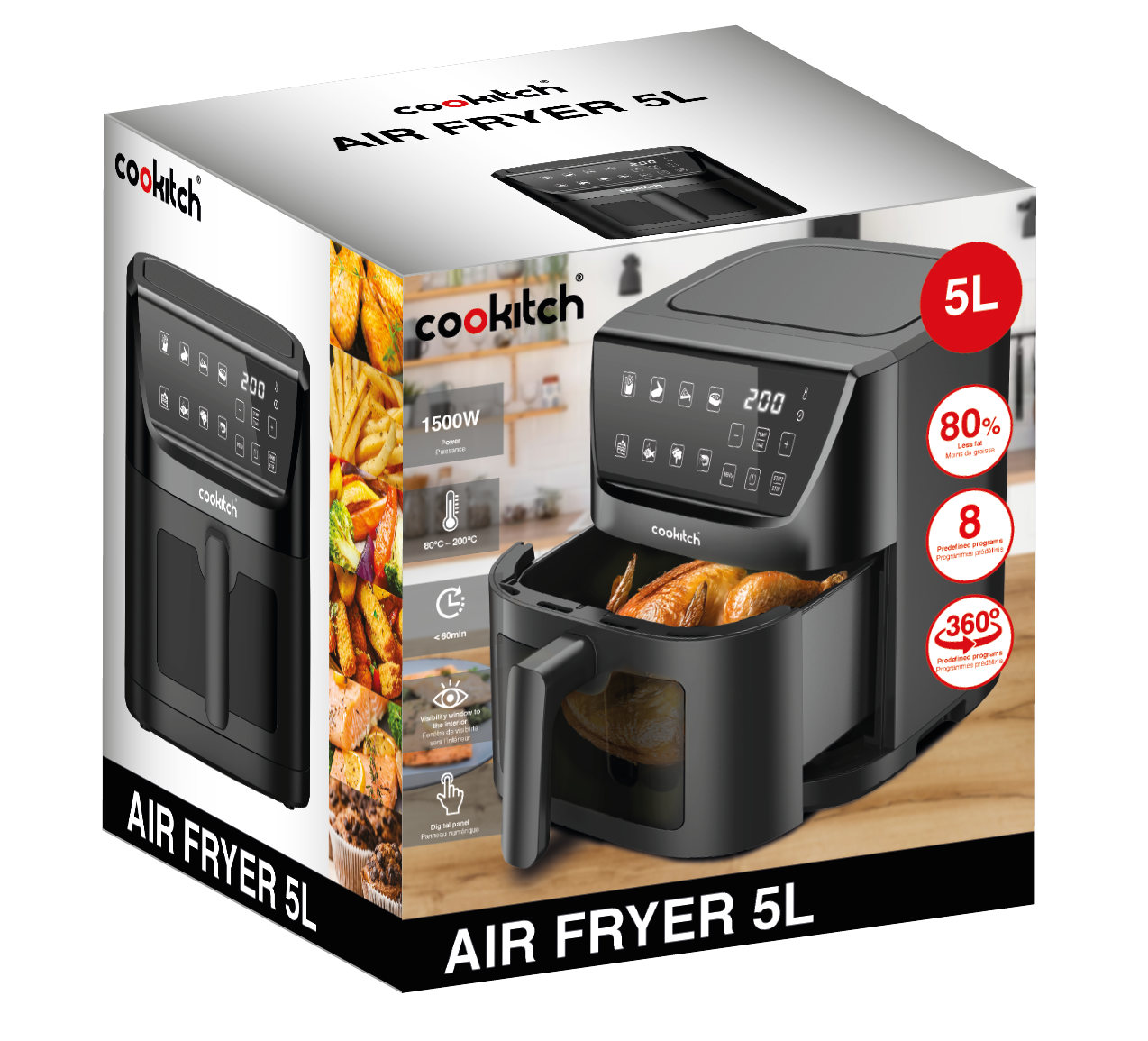 Air Fryer COOKITCH (5L - Preto)