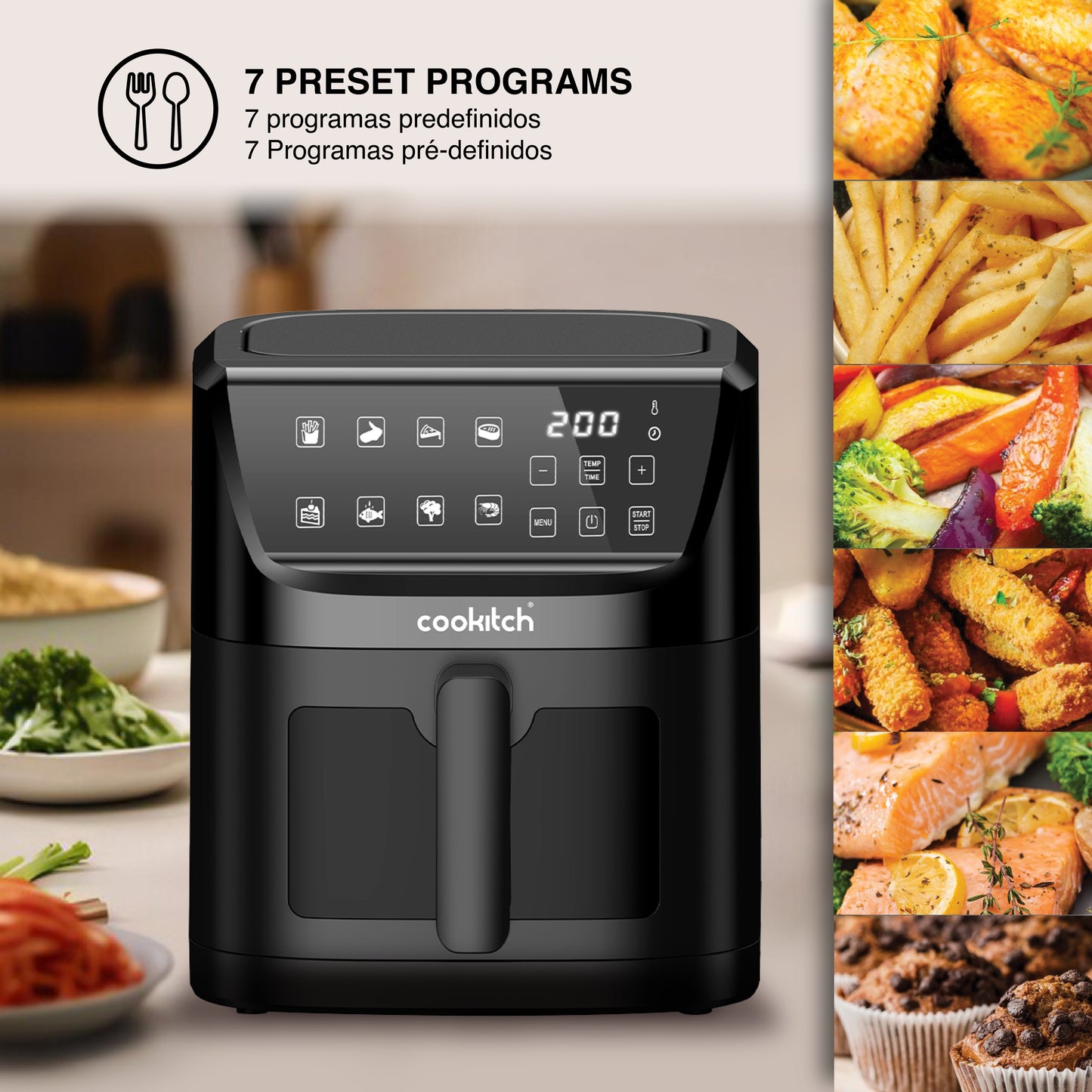 Air Fryer COOKITCH (5L - Preto)
