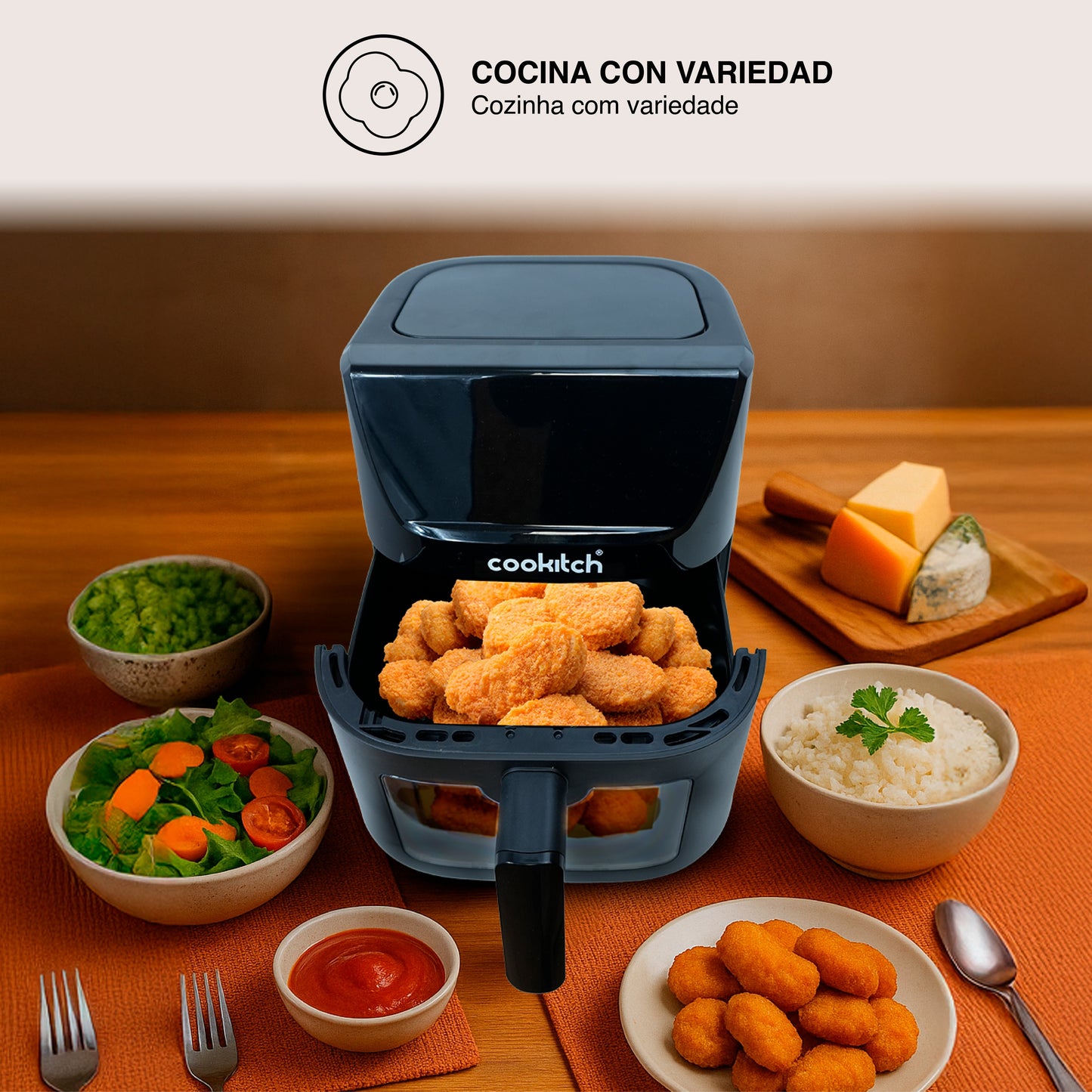 Air Fryer COOKITCH (5L - Preto)