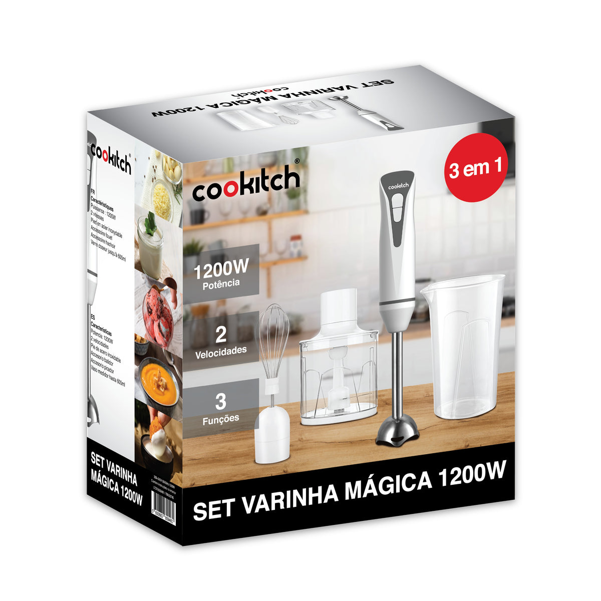 Varinha Mágica White 3 em 1 1200 W Cookitch