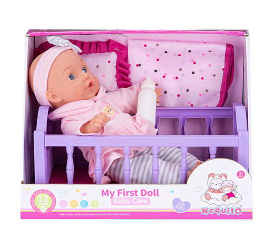 Boneca 12 Sons 35CM c/Berço NEQUITO
