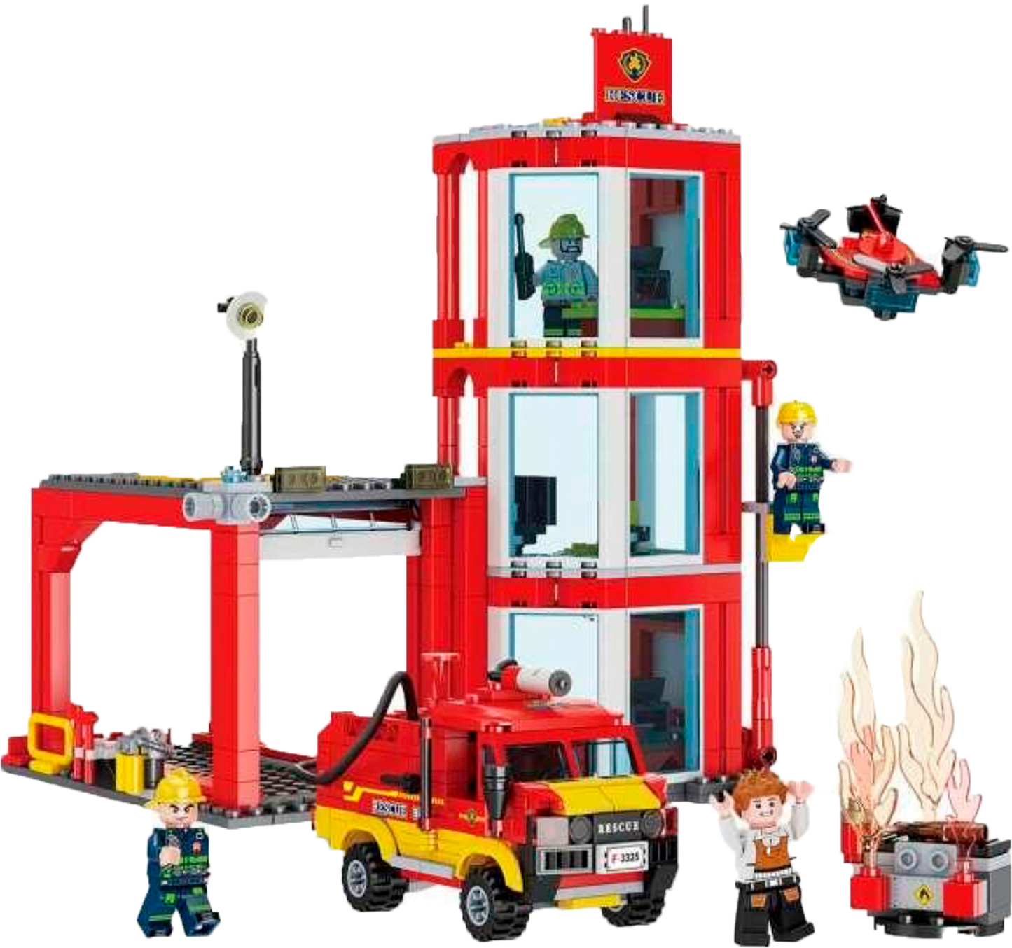 Blocos Posto Bombeiros 663PCS KIDZUP